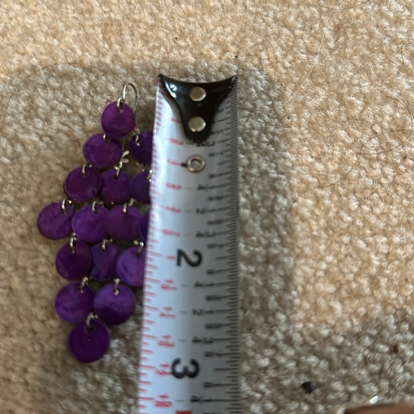 Purple earrings - Picture 2 of 2